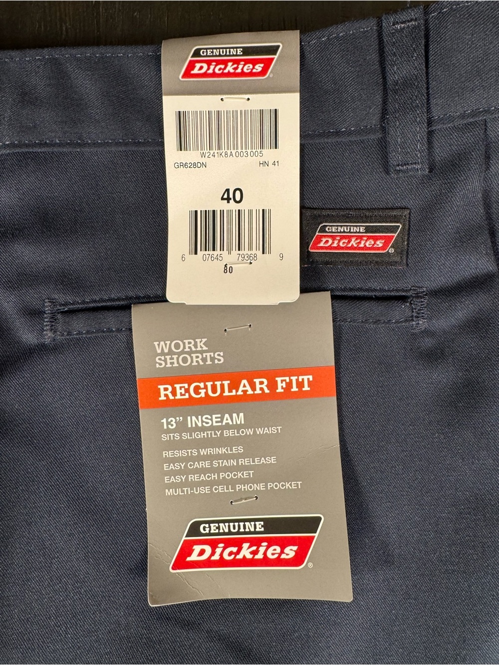 NWT Dickies Men's Relaxed Fit Work Jeans - Navy Blue